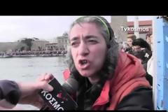 Αγανακτισμένη έπιασε το σταυρό στη Ρόδο [video]