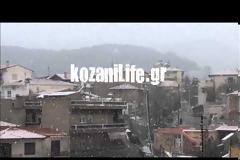 Χιονόπτωση στην πόλη της Κοζάνης από το πρωί! [video]