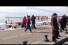 Διαμαρτυρία ψαράδων στην παραλία της Θεσσαλονίκης