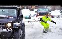 Κάνει snowboard στο κέντρο της Νέας Υόρκης! [Video]