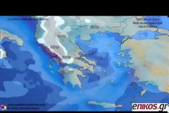 Η πρόγνωση του καιρού εώς την Τρίτη