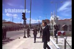 «Θερμό» επεισόδιο στην κατάθεση στεφάνων στα Τρίκαλα [Video]
