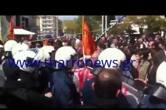 Επεισόδια στο τέλος της παρέλασης στην Καλαμάτα [video]