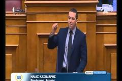 H oμιλία Κασιδιάρη σήμερα μέσα στο Κοινοβούλιο για την αποκάλυψη Μπαλτάκου
