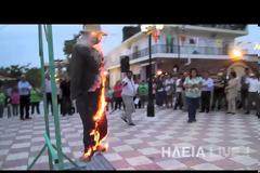 Νεοχώρι Κυλλήνης: Εντυπωσιακή η καύση του Ιούδα