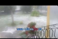 Πολλές ζημιές από το χαλάζι στα Τρίκαλα [video - photos]
