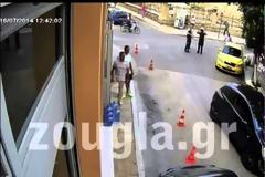 O Μαζιώτης προσπάθησε να ξεφύγει με μηχανή και αυτοκίνητο - Νέες εικόνες από την καταδίωξη στο Μοναστηράκι