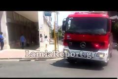 Πυρκαγιά σκόρπισε τον πανικό στο κέντρο της Λαμίας! [video]