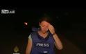 Βίντεο ΣΟΚ: Ρουκέτα περνάει ξυστά από πολεμικό ανταποκριτή στην Γάζα... [video]