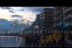 ΑΝΤΙ - μνημονιακό παρών στην αστυνομοκρατούμενη Θεσσαλονίκη της 79ης ΔΕΘ [video + photos]
