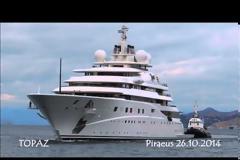 Στον Πειραιά η υπερπολυτελής θαλαμηγός «Topaz» του σεϊχη Μανσούρ