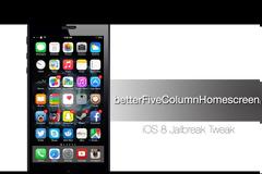 betterFiveColumnHomescreen: Cydia tweak new free...προσθέστε περισσότερες εφαρμογές στην οθόνη