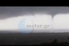 Ηλεία: Τρεις υδροστρόβιλοι στον Κυπαρισσιακό κόλπο