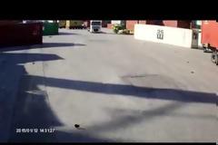 Σοκαριστικό βίντεο από ατύχημα στο Πέραμα: Κοντέινερ πέφτει πάνω σε κινούμενη νταλίκα! [video]