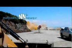 Δυτική Ελλάδα: Η εντυπωσιακή ...έκρηξη στην Παλιοβούνα για την κατασκευή σήραγγας! Κλειστός για μιάμιση ώρα ο δρόμος