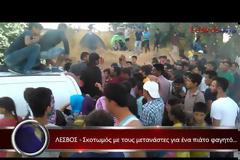 Βίντεο που σοκάρει: Πόλεμος μεταξύ μεταναστών στη Λέσβο για ένα πιάτο φαγητό