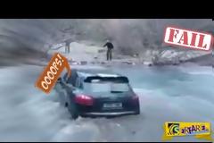 Προσπάθησε να περάσει το ποτάμι ένα Porche Cayenne και… το έκανε υποβρύχιο [video]