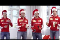 Οι οδηγοί της Ferrari λένε τα κάλαντα