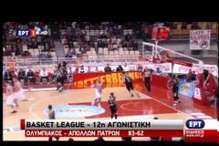 ΤΑ HIGHLIGHTS ΤΟΥ ΟΛΥΜΠΙΑΚΟΣ - ΑΠΟΛΛΩΝ Π. (83-62) ΑΠΟ ΤΗΝ ΕΡΤ! *ΒΙΝΤΕΟ*