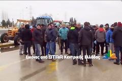 Στην Ανθήλη το μπλόκο των αγροτών της Φθιώτιδας [photo+video]