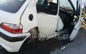 Λαμία: Έκοψε την τσιμεντένια κολόνα [photo+video]