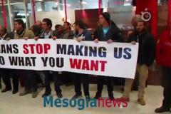 Οι αγρότες διαμαρτυρήθηκαν στο αεροδρόμιο [video]