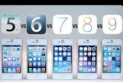 Συγκριτικό test ταχύτητας σε ένα iphone 4S από το ios 5 μέχρι το ios 9