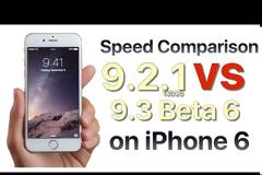 Συγκριτικό test ταχύτητας ios 9.2.1 ενάντια στο ios 9.3 beta 6