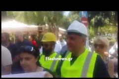 Υποδοχή Κατρούγκαλου με συνθήματα στο Επιμελητήριο Ηρακλείου [video]