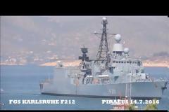 FGS Karlsruhe F212 : Η νέα ναυαρχίδα της SNMG2 στο λιμάνι του Πειραιά