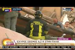 ΙΣΧΥΡΟΣ ΣΕΙΣΜΟΣ ΣΤΗΝ ΚΕΝΤΡΙΚΗ ΙΤΑΛΙΑ - ΑΝΑΦΟΡΕΣ ΓΙΑ ΝΕΚΡΟΥΣ