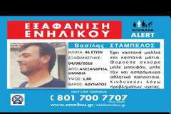 OMNIBUS ALERT - Εξαφανίστηκε ο Βασίλης Σταμπέλος - Μπορείτε να βοηθήσετε;