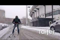 Έκανε σκι...έξω από την Τούμπα!
