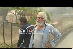 Άγιοι Θεόδωροι: Η στιγμή που σπίτι τυλίγεται στις φλόγες [video]