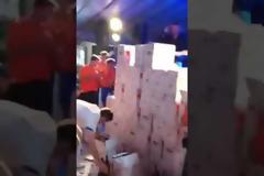 Βουνό από σαμπάνιες στα Τρίκαλα (videο)
