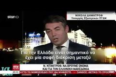 Σκοπια: Αλλαγή ονομασίας και της Ελληνικής Μακεδονίας ζητά ο Δημητρόφ [Βίντεο]