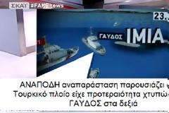 Ανθελληνικό βίντεο του ΣΚΑΙ δείχνει ότι το Γαύδος παραβίασε τους κανόνες ναυσιπλοΐας - Το ΕΣΡ τι κάνει;