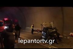 Ναύπακτος: Ένας νεκρός και τρεις τραυματίες μετά από τροχαίο στη σήραγγα Ξηροπηγάδου της Περιμετρικής! (ΦΩΤΟ + VIDEO)