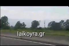Ξεριζώθηκε δέντρο και καταπλάκωσε αυτοκίνητο στην Εγνατία Οδό