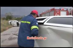 Άγριο κυνηγητό 40χρονου στην πρώην σύζυγό του στην επαρχιακή οδό Κορίνθου-Εξαμιλίων [Βίντεο]