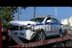 Τροχαίο με περιπολικό της αστυνομίας, συγκρούστηκε με αυτοκίνητο (βίντεο)