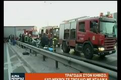 Βίντεο-ντοκουμέντο από την τρελή πορεία της νταλίκας στη Λεωφόρο Κηφισού