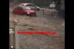 Βίντεο από την ισχυρή νεροποντή έξω από τη ΛΑΦ Θεσσαλονίκης
